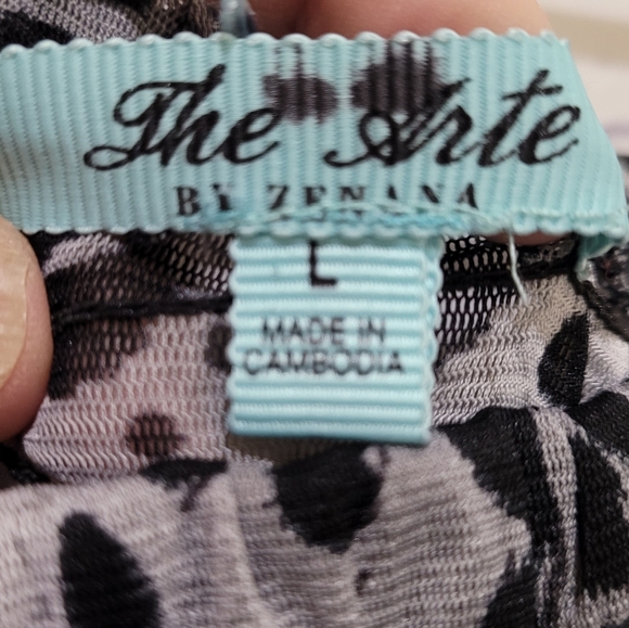 The Arte Women's Strapless Long Maxi Dress Cheetah Print Gray and‎ Black Size L - Picture 3 of 6